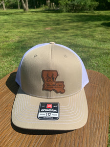 Louisiana leather patch snap back