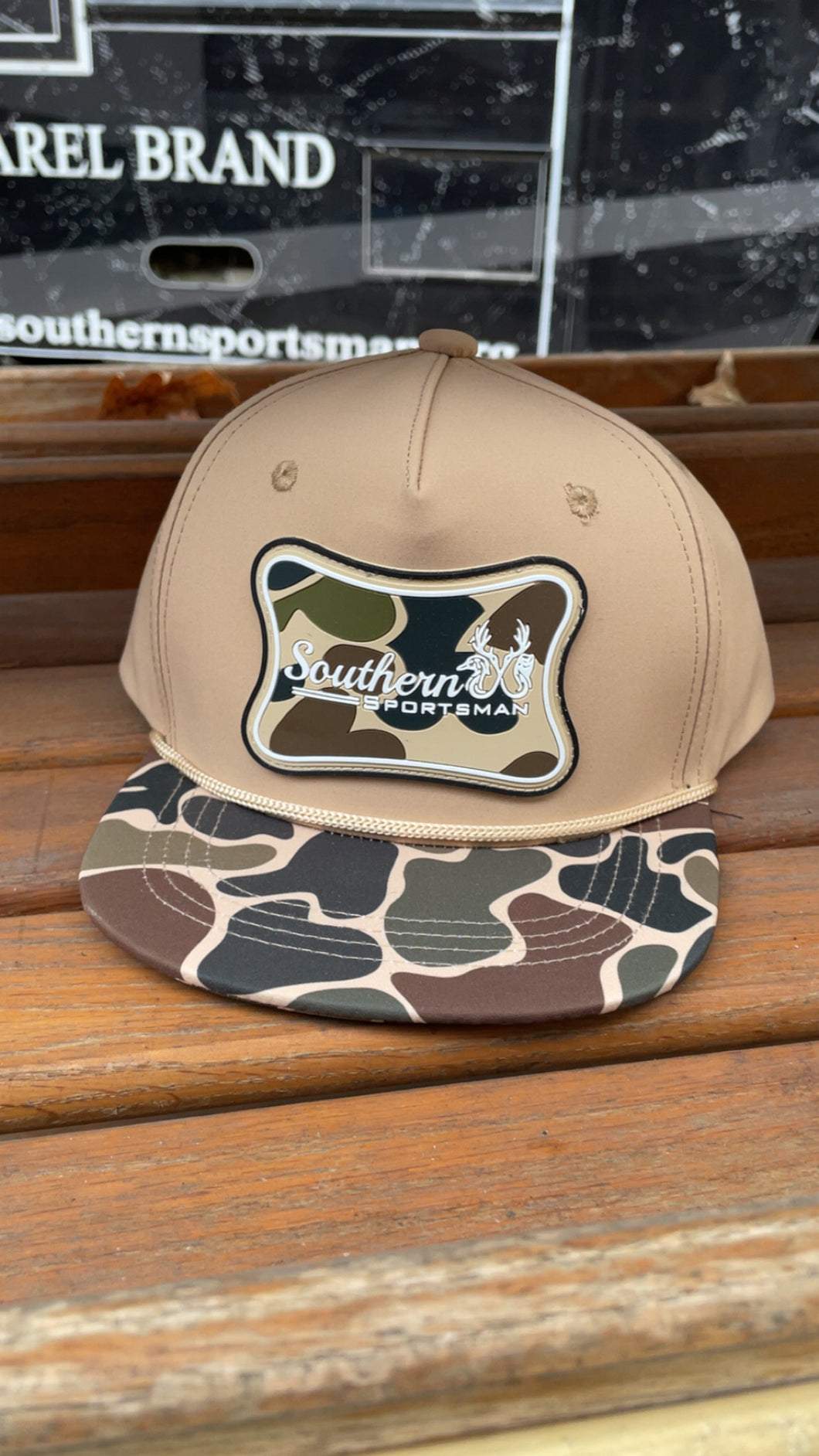 Tan/Duck Camo with rubber patch