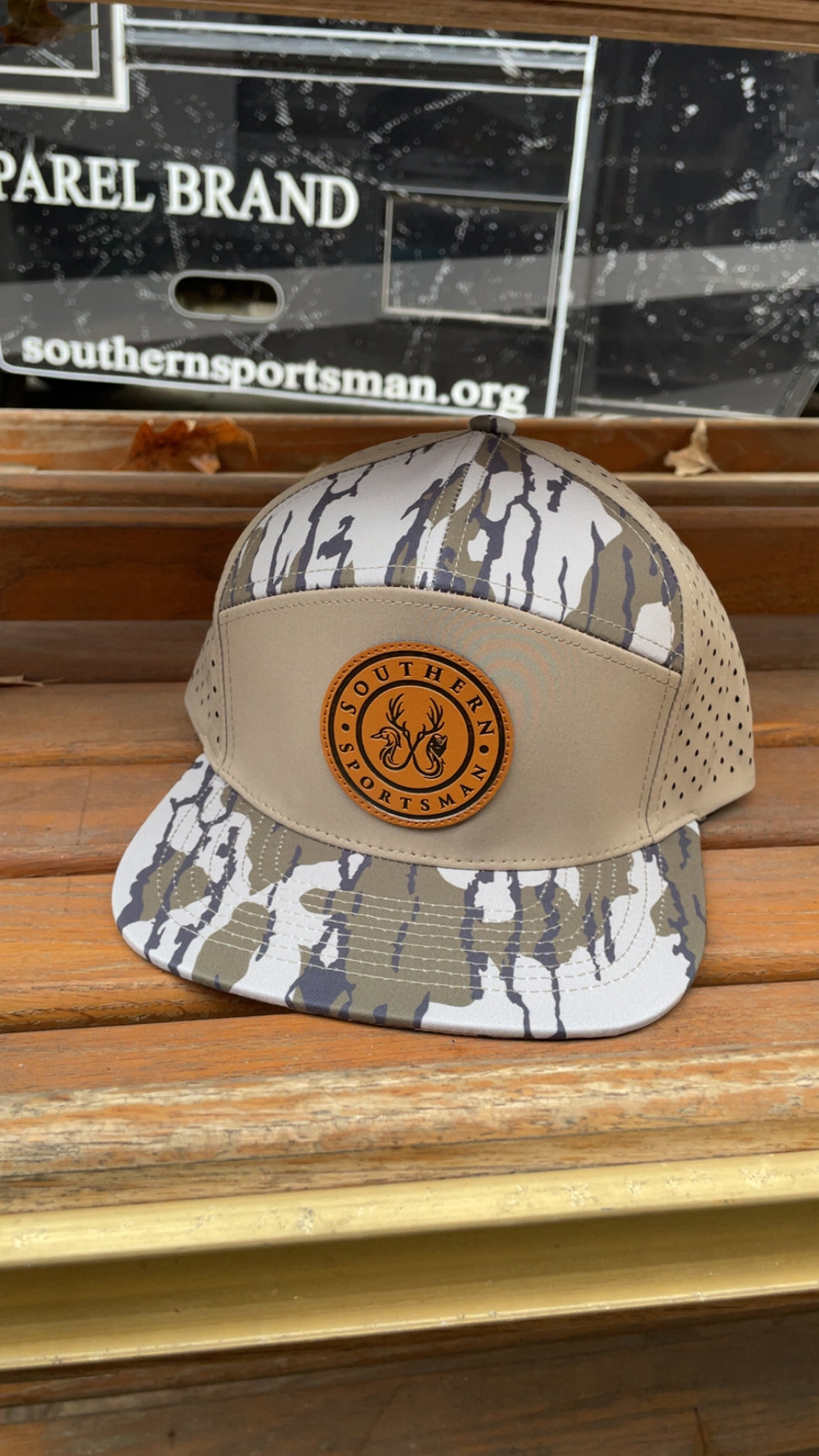Tan/Camo leather patch