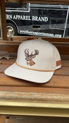 Tan Rope Hat with deer